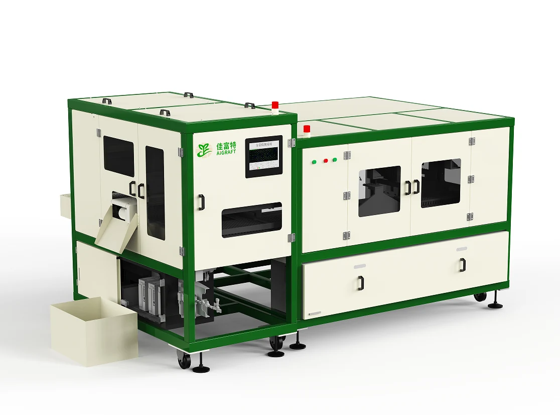 Vision-guided seedling selection and replenishment machine for plug tray nursery automation